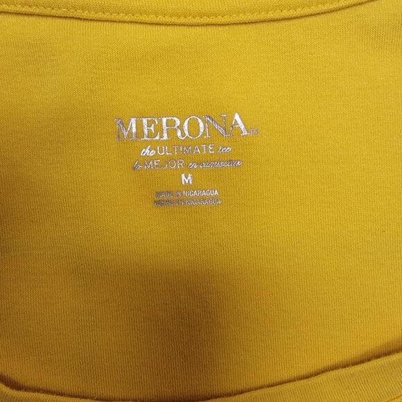 Merona The Ultimate Tee Scoop Neck y2k Vintage Top Shirt Women's Medium Stretchy - Picture 3 of 6